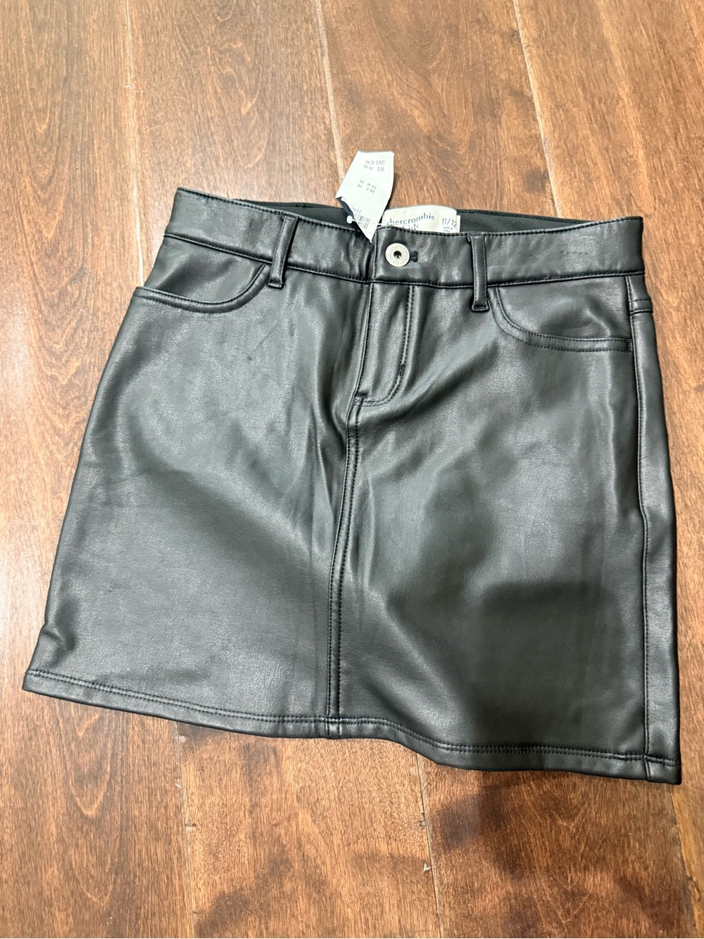 Girl’s Faux Leather Black Mini Skirt - Abercrombie & Fitch - Size 11/12